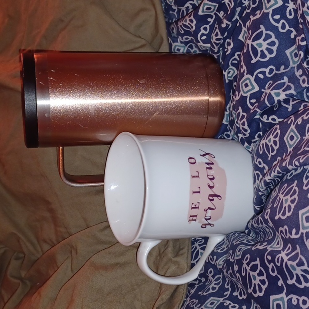 2 pc rose gold drinkware (123123A).
